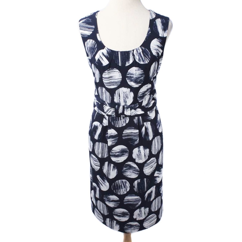 🍍GEORGE Navy & White Circle Pattern Sheath Dress